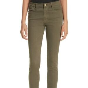 Frame Denim Le Skinny de Jeanne Ankle Jeans Forest Green 26